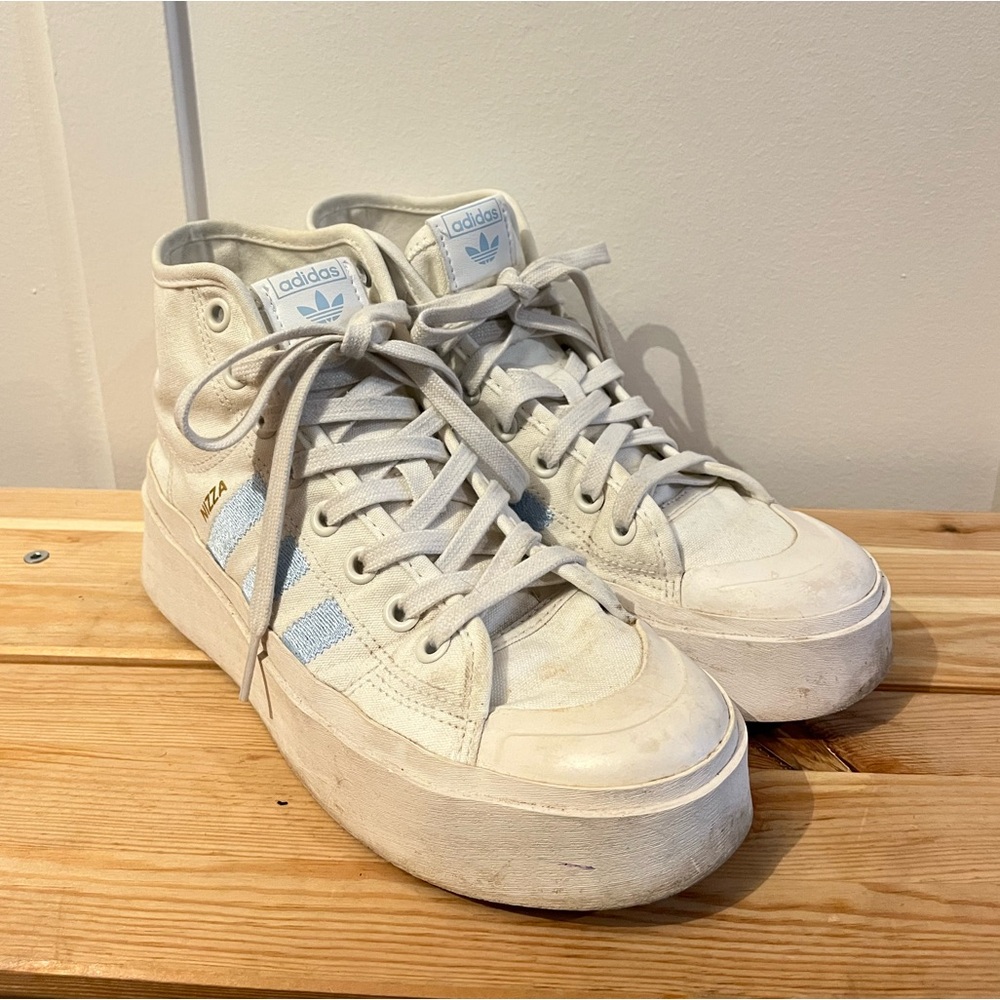 Adidas White High-Top Sneakers